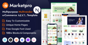 MarketPro - eCommerce Multivendor Next JS Template Multipurpose